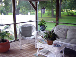 Screened Porch interior